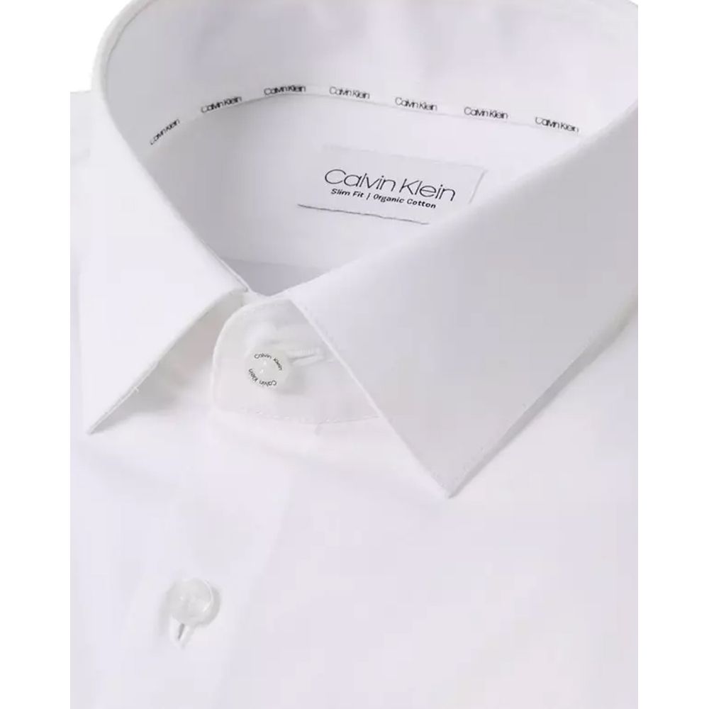 White Cotton Shirt Calvin Klein