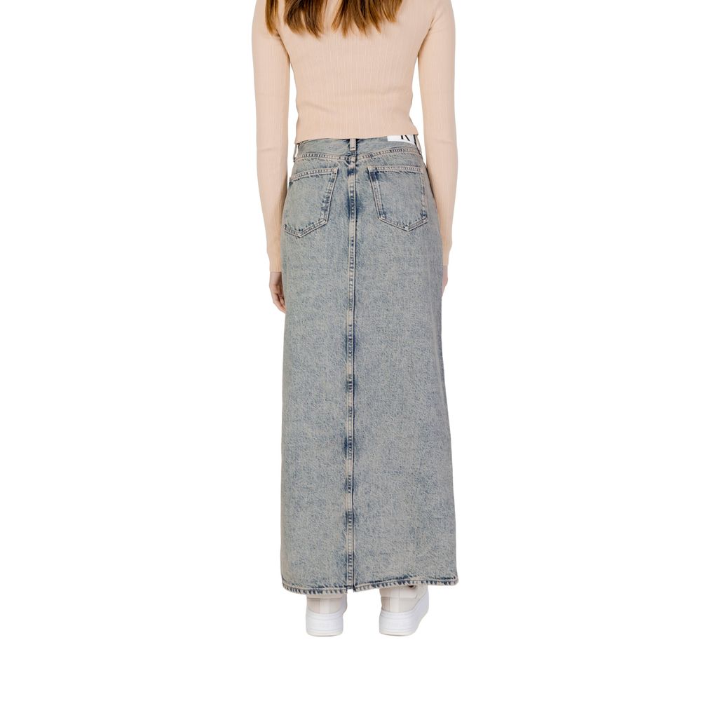 Blue Cotton Skirt Calvin Klein Jeans