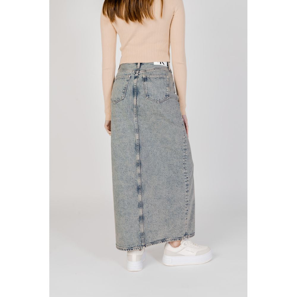 Blue Cotton Skirt Calvin Klein Jeans