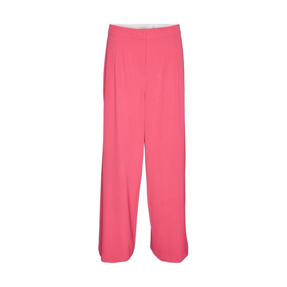 Pink Polyester Pant Vero Moda