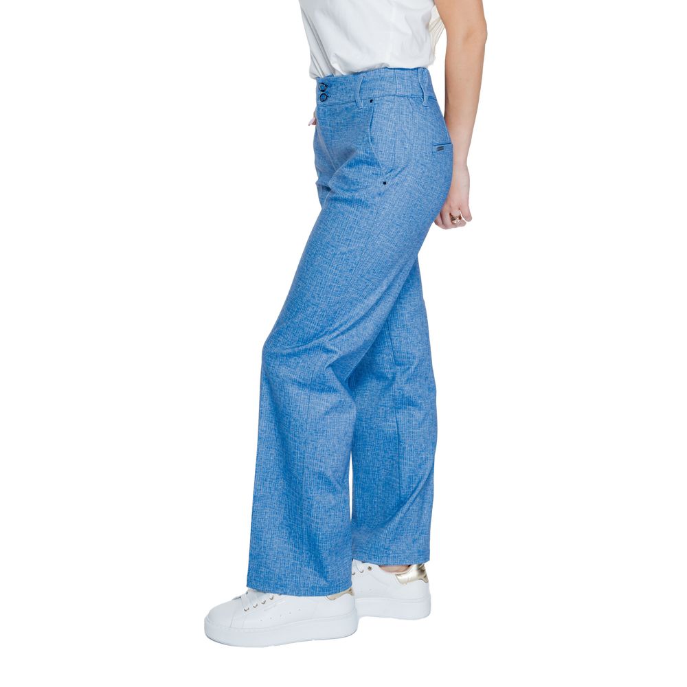 Blue Polyester Pant Street One