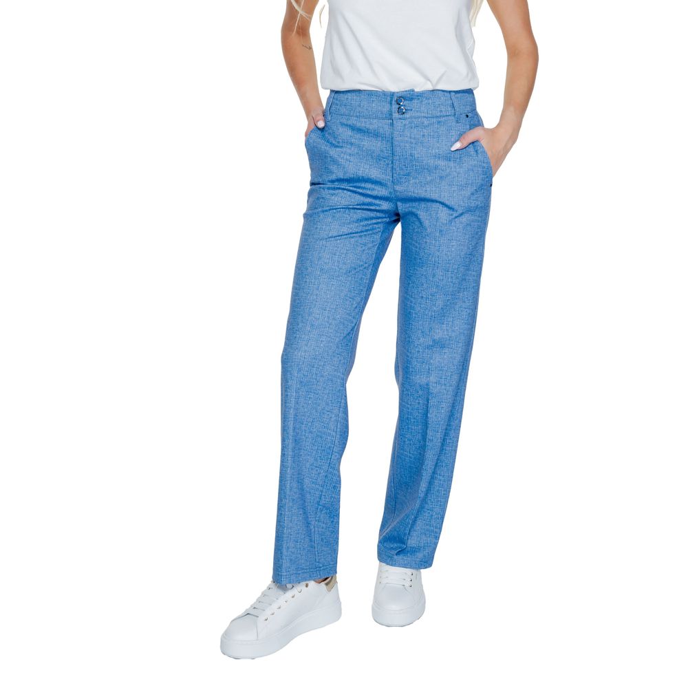 Blue Polyester Pant Street One