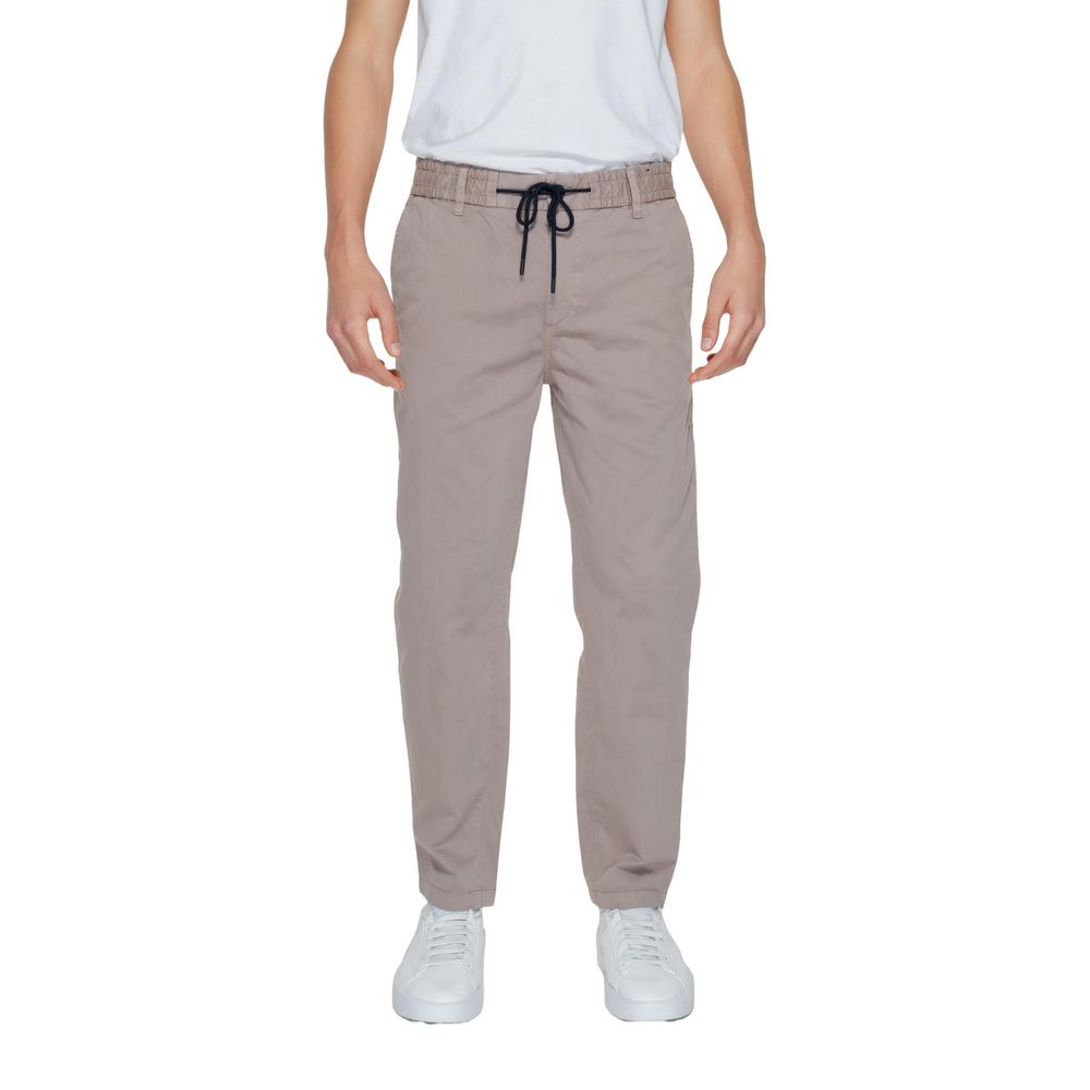 Brown Cotton Pant Hugo Boss
