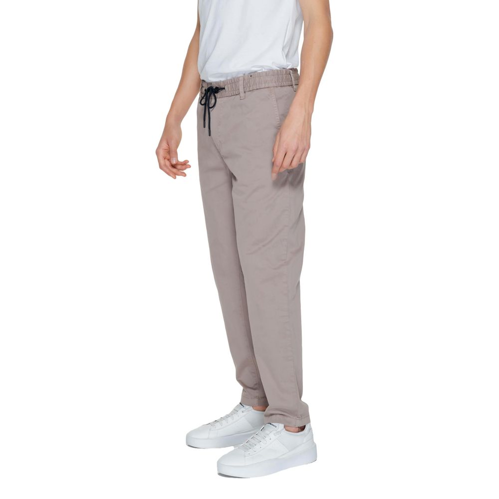 Brown Cotton Pant Hugo Boss