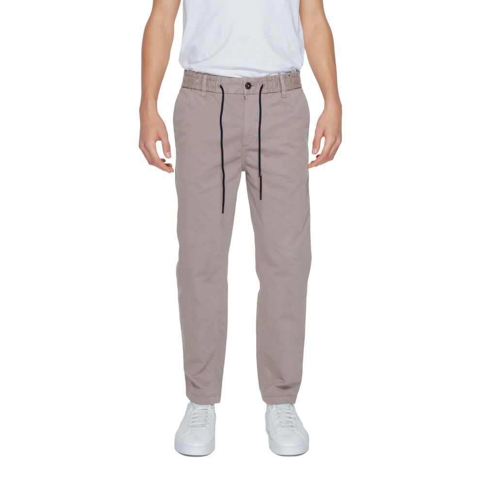 Brown Cotton Pant Hugo Boss