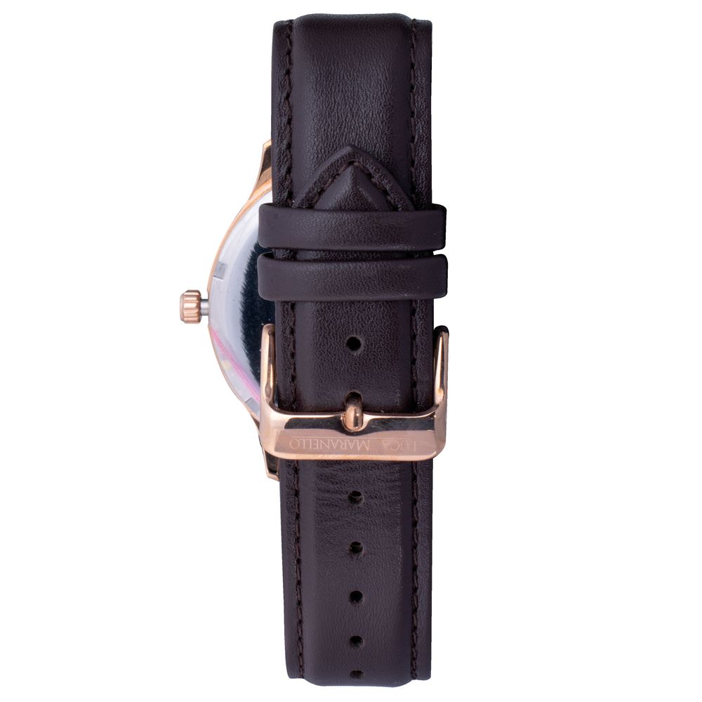Brown Leather Watch Luca Maranello