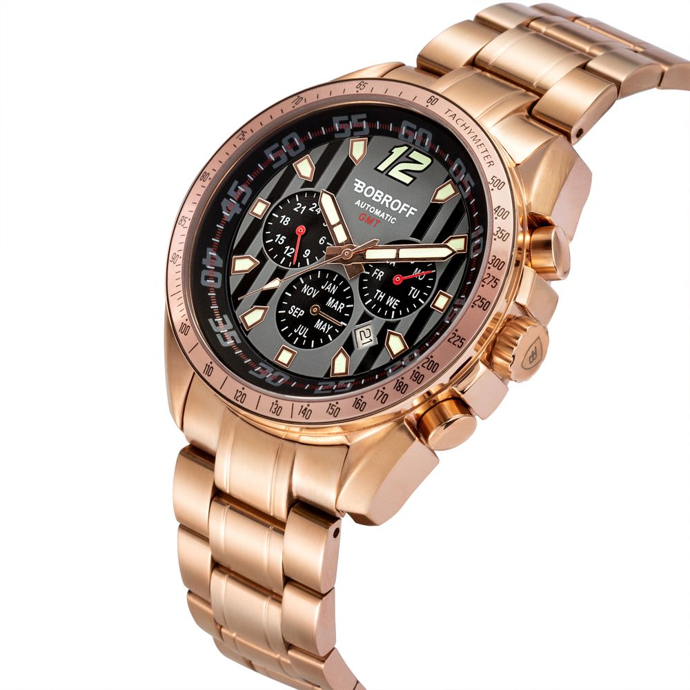 Bronze Stainless Steel Watch Bobroff