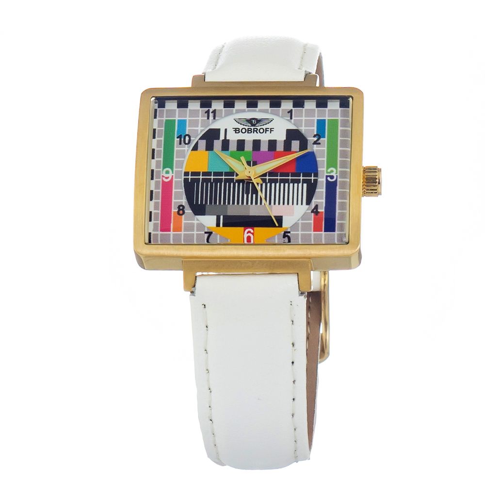 White Leather Watch Bobroff