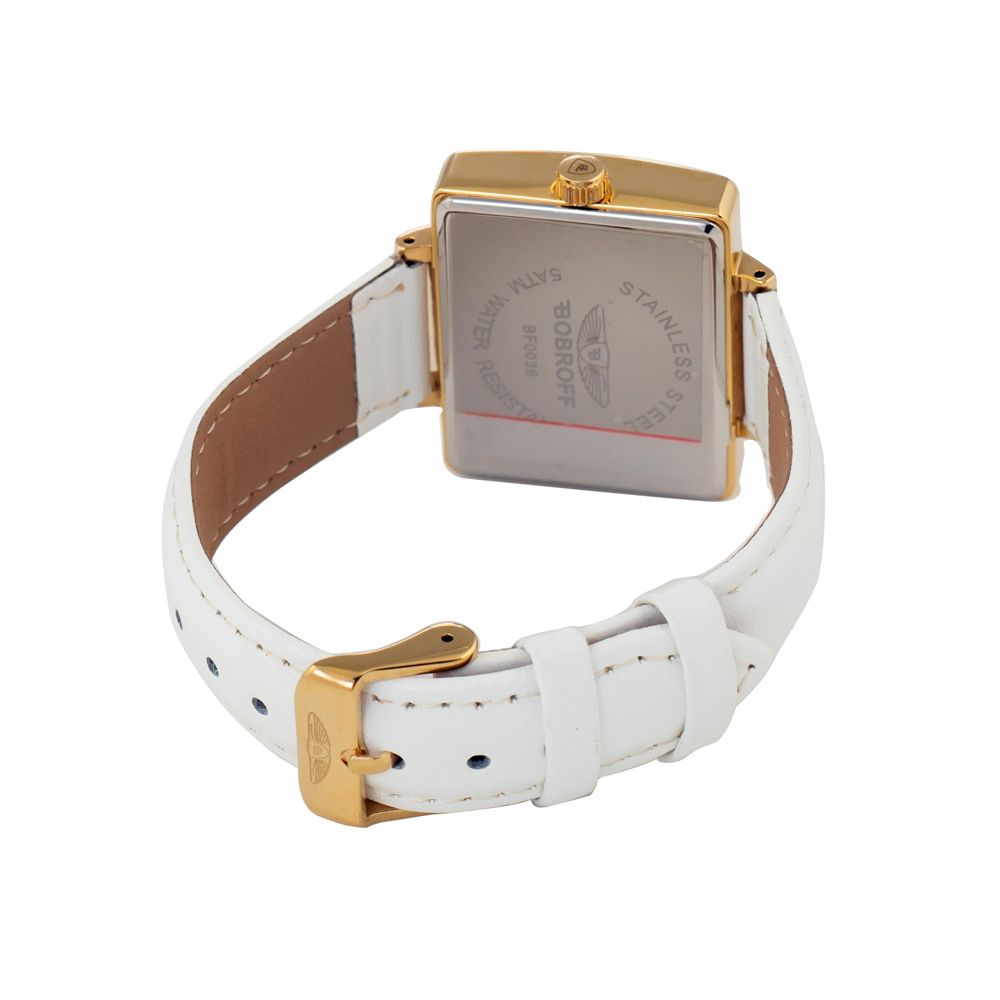 White Leather Watch Bobroff