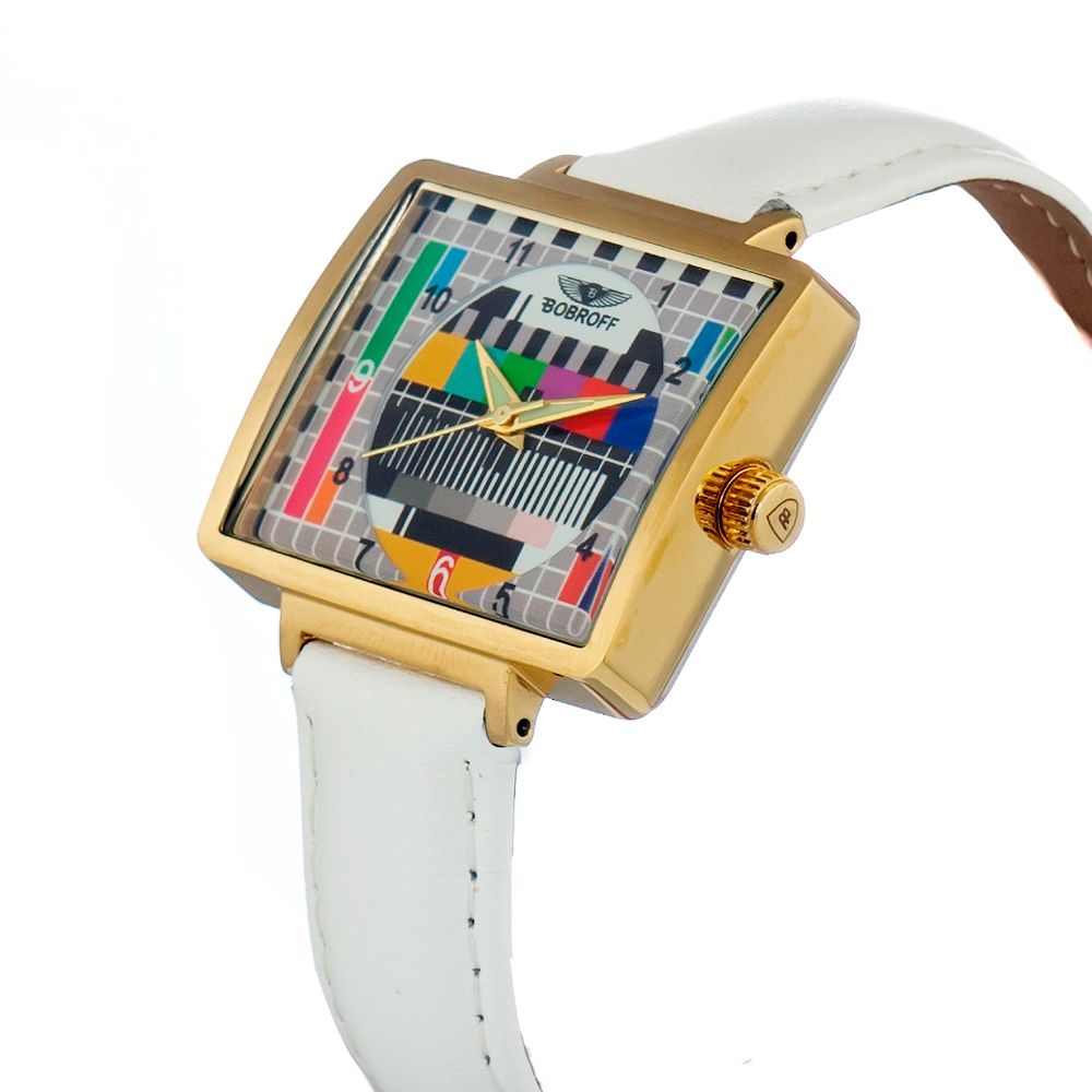 White Leather Watch Bobroff