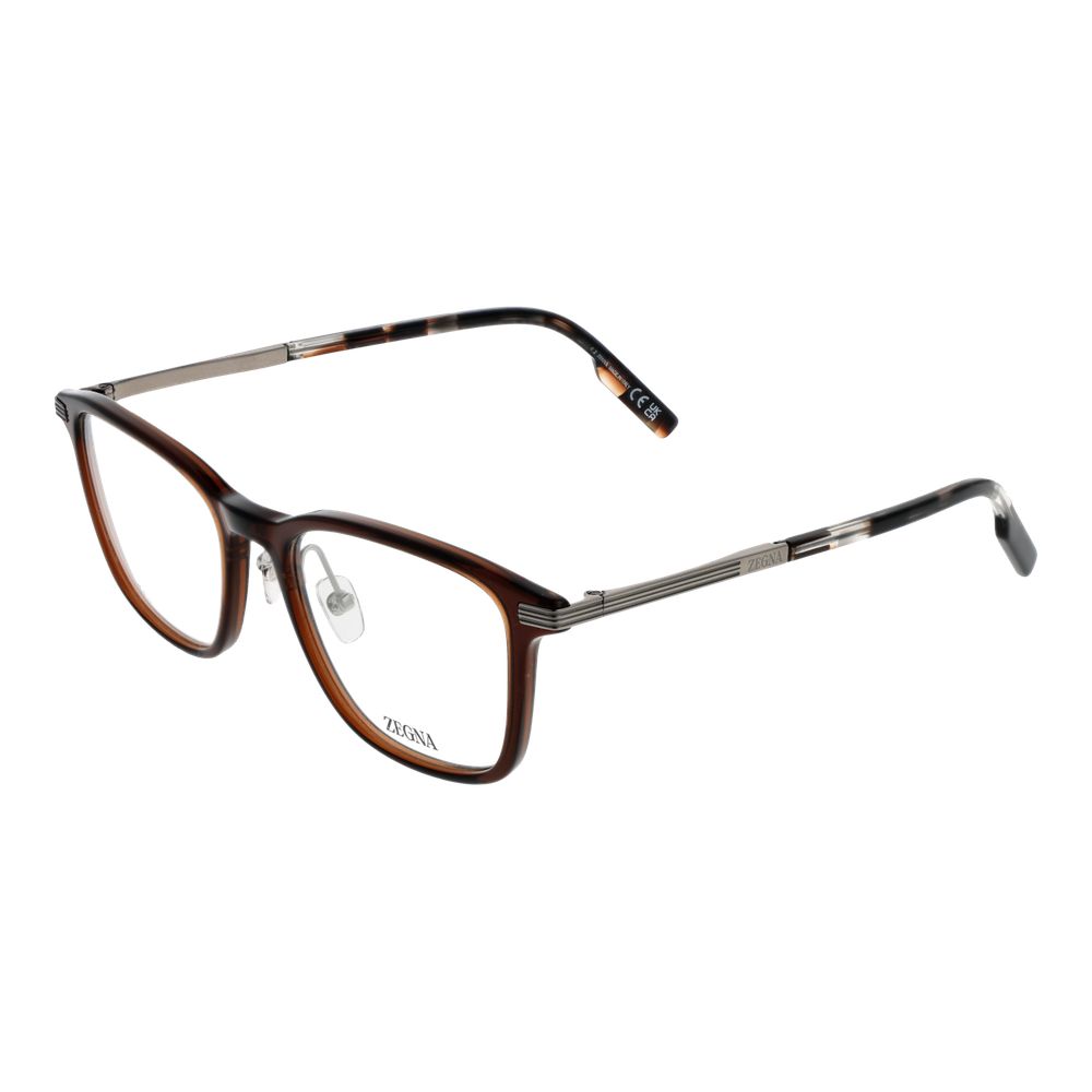Brown Men Glasses Frame Ermenegildo Zegna