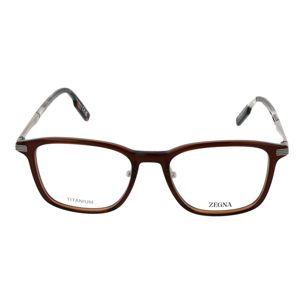 Brown Men Glasses Frame Ermenegildo Zegna