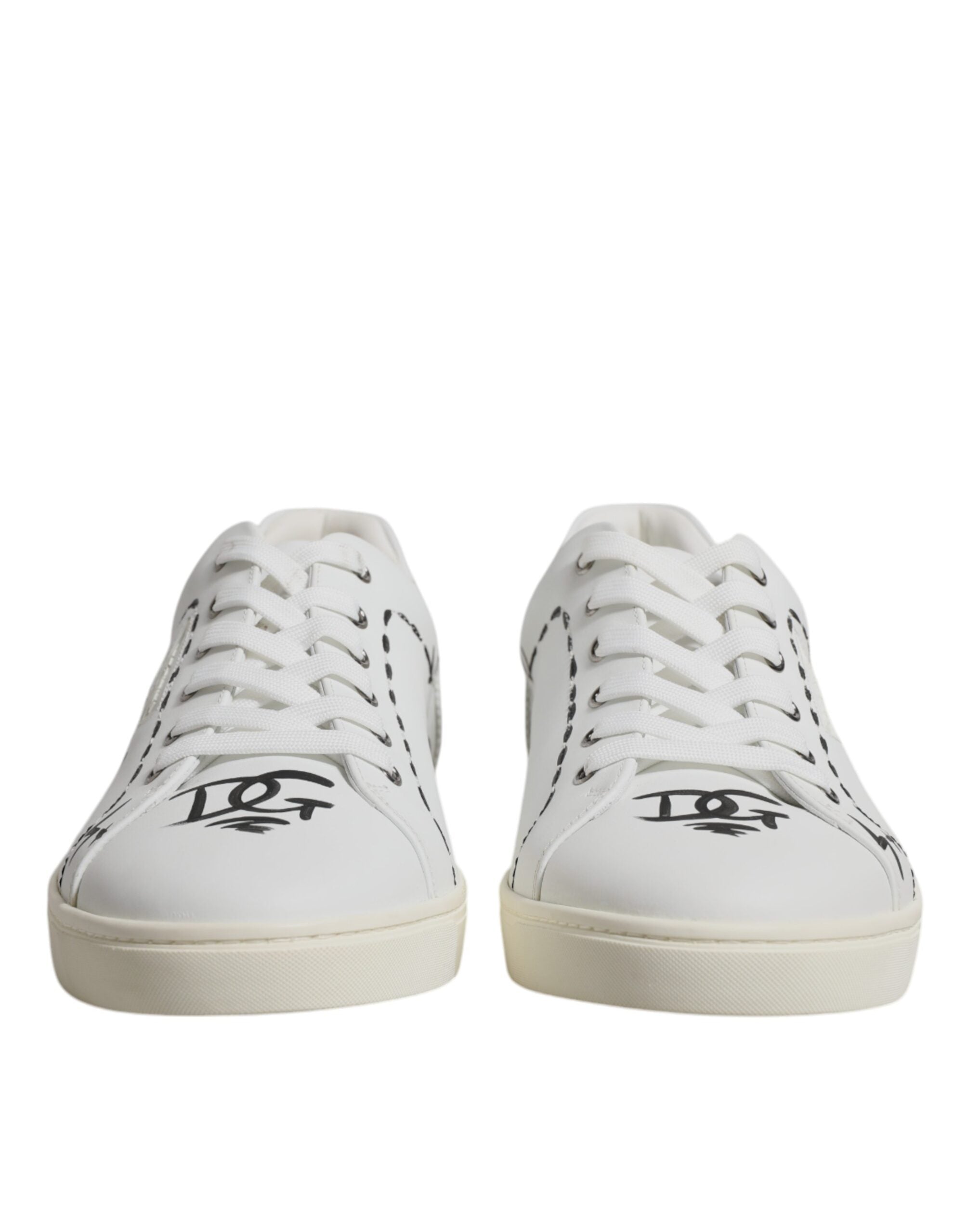 White Leather Milano Low Top Sneakers Shoes Dolce & Gabbana