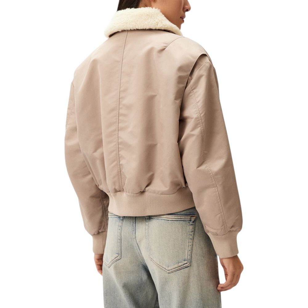 Beige Polyester Jackets & Coat Calvin Klein Jeans