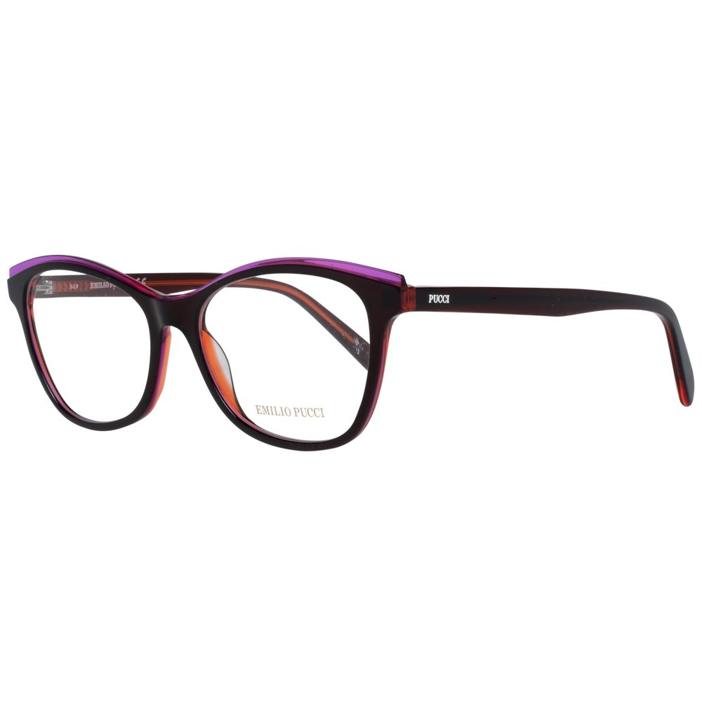 Burgundy Women Glasses Frame Emilio Pucci