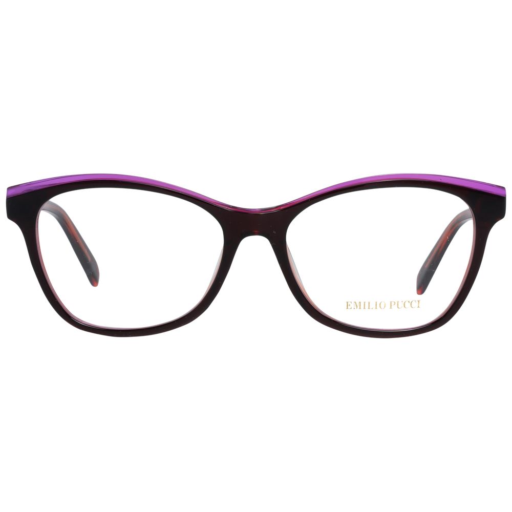 Burgundy Women Glasses Frame Emilio Pucci