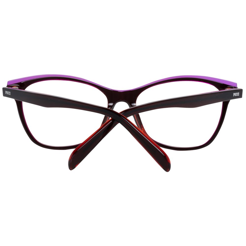 Burgundy Women Glasses Frame Emilio Pucci