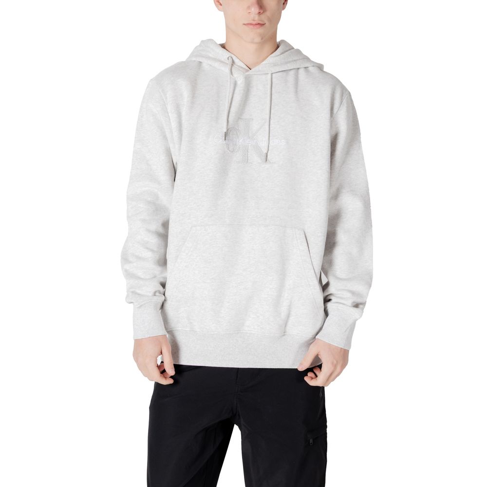 Gray Cotton Hoody Calvin Klein Jeans