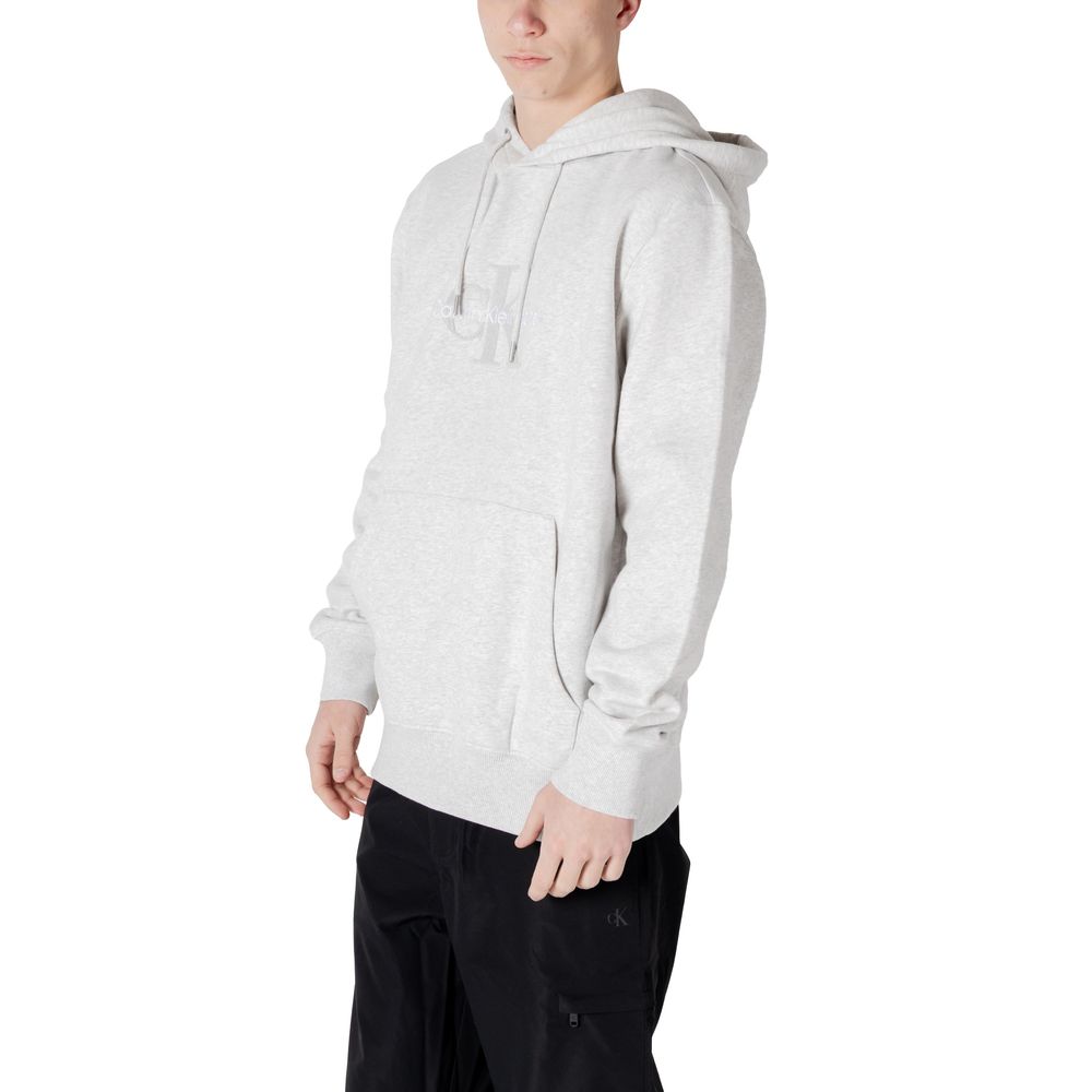 Gray Cotton Hoody Calvin Klein Jeans
