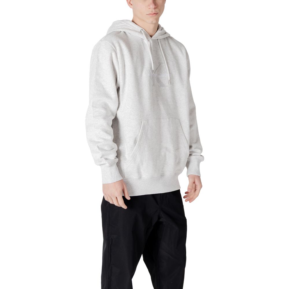 Gray Cotton Hoody Calvin Klein Jeans