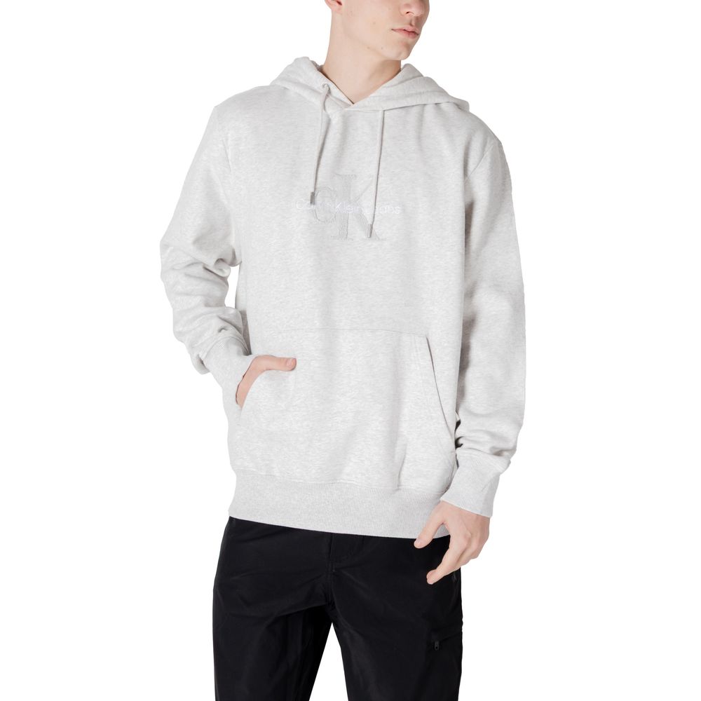 Gray Cotton Hoody Calvin Klein Jeans