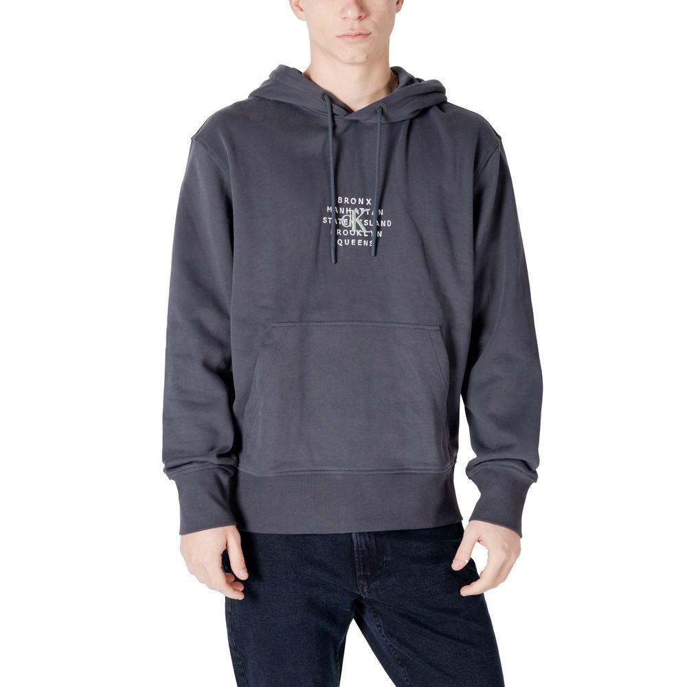 Gray Cotton Hoody Calvin Klein Jeans
