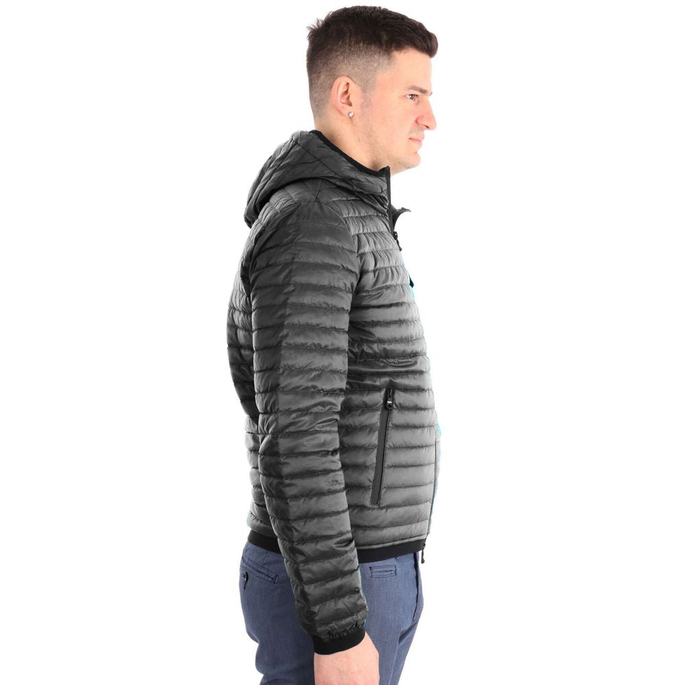 Gray Nylon Men Jacket Refrigiwear