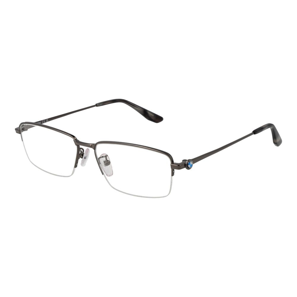 Silver Men Glasses Frame BMW