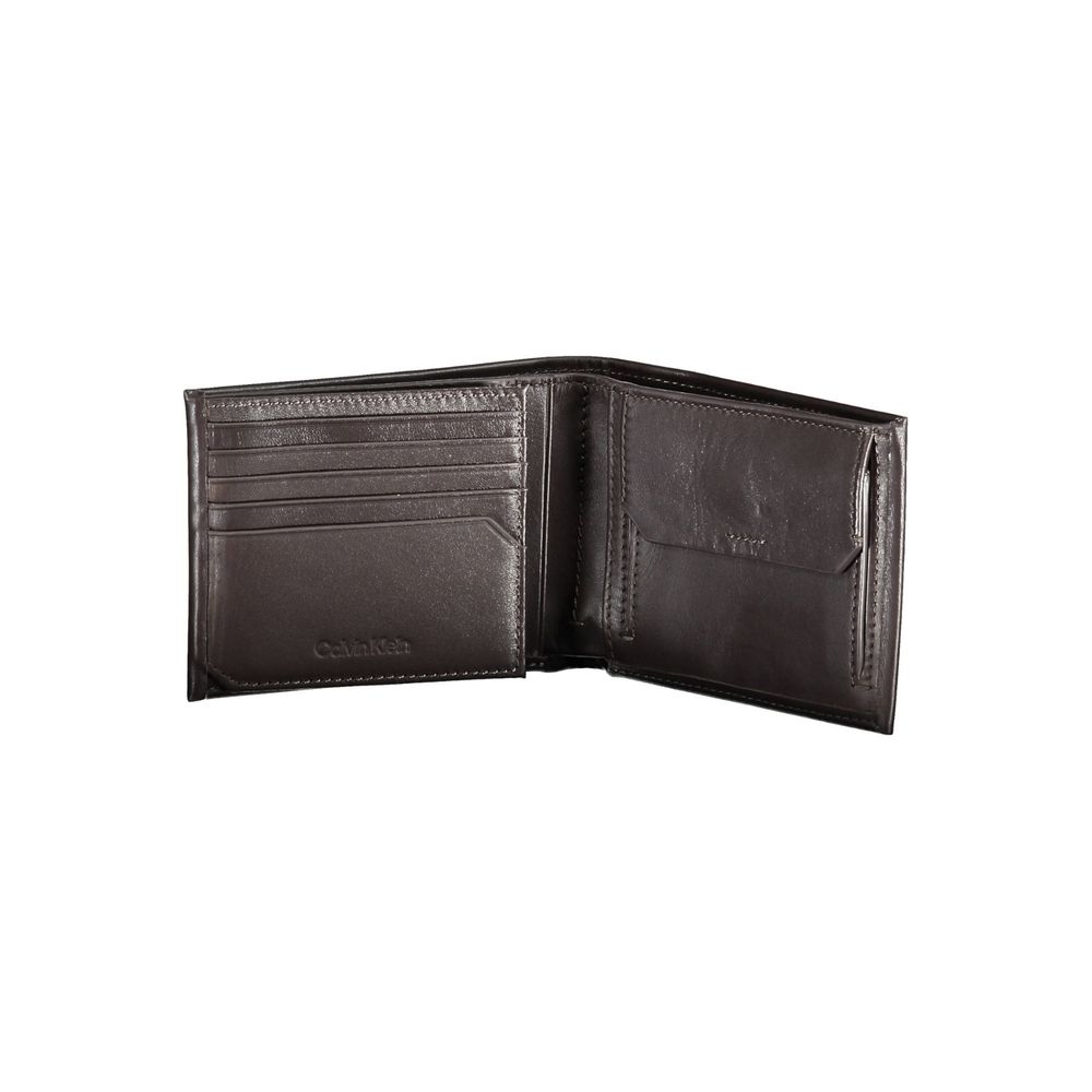 Brown Leather Men Wallet Calvin Klein