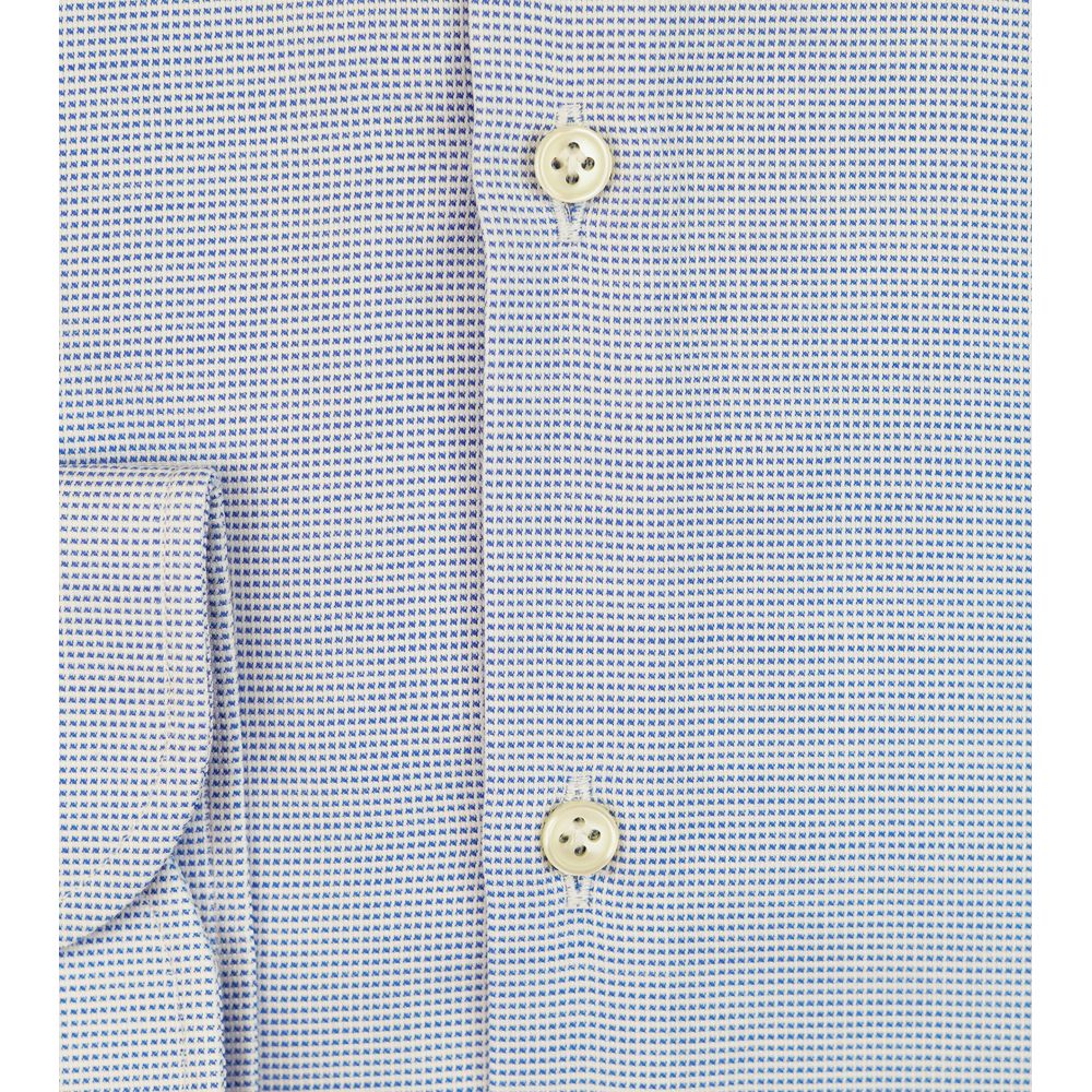Blue Cotton Men's Shirt Bagutta