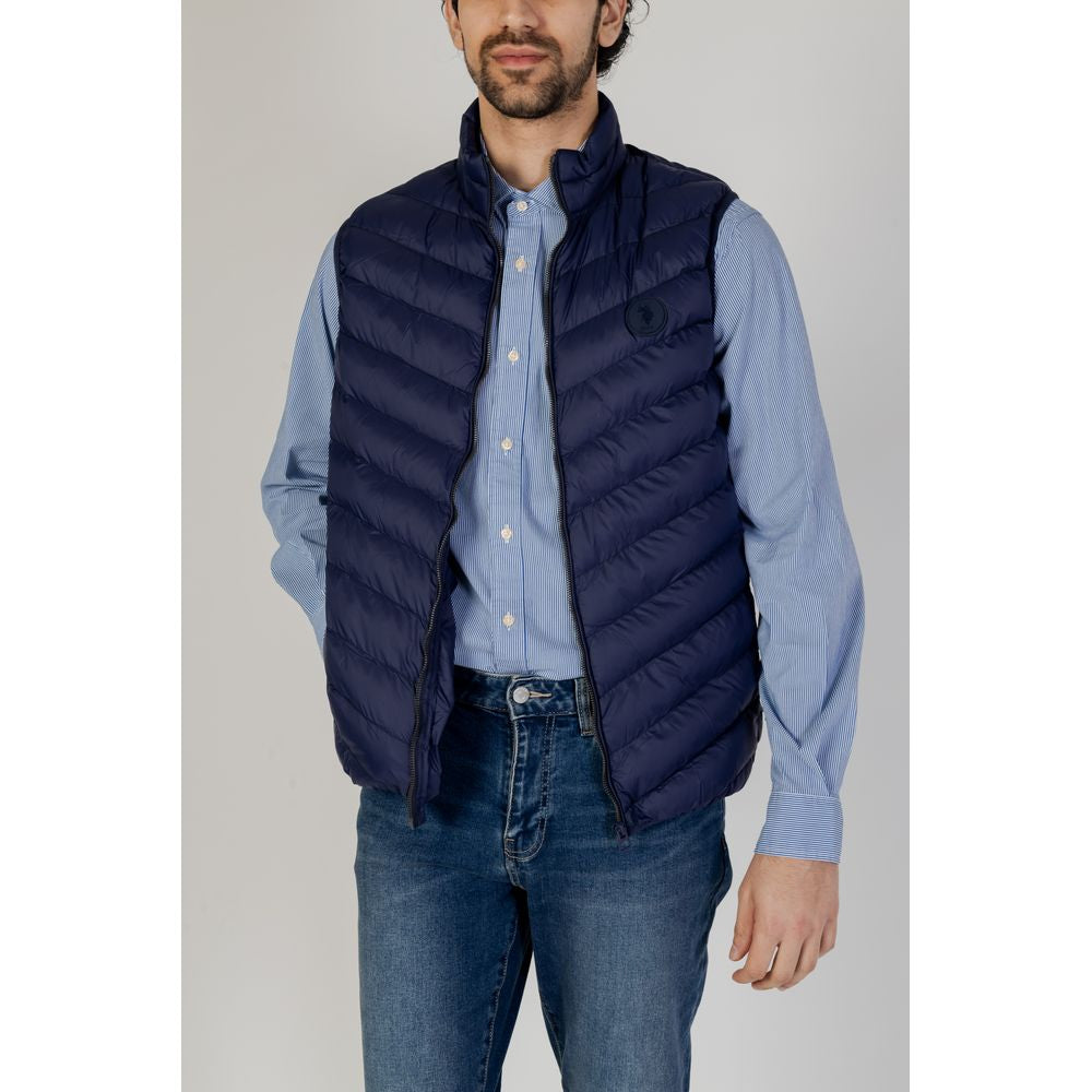 Blue Polyamide Sleveless Jacket U.S. POLO ASSN.