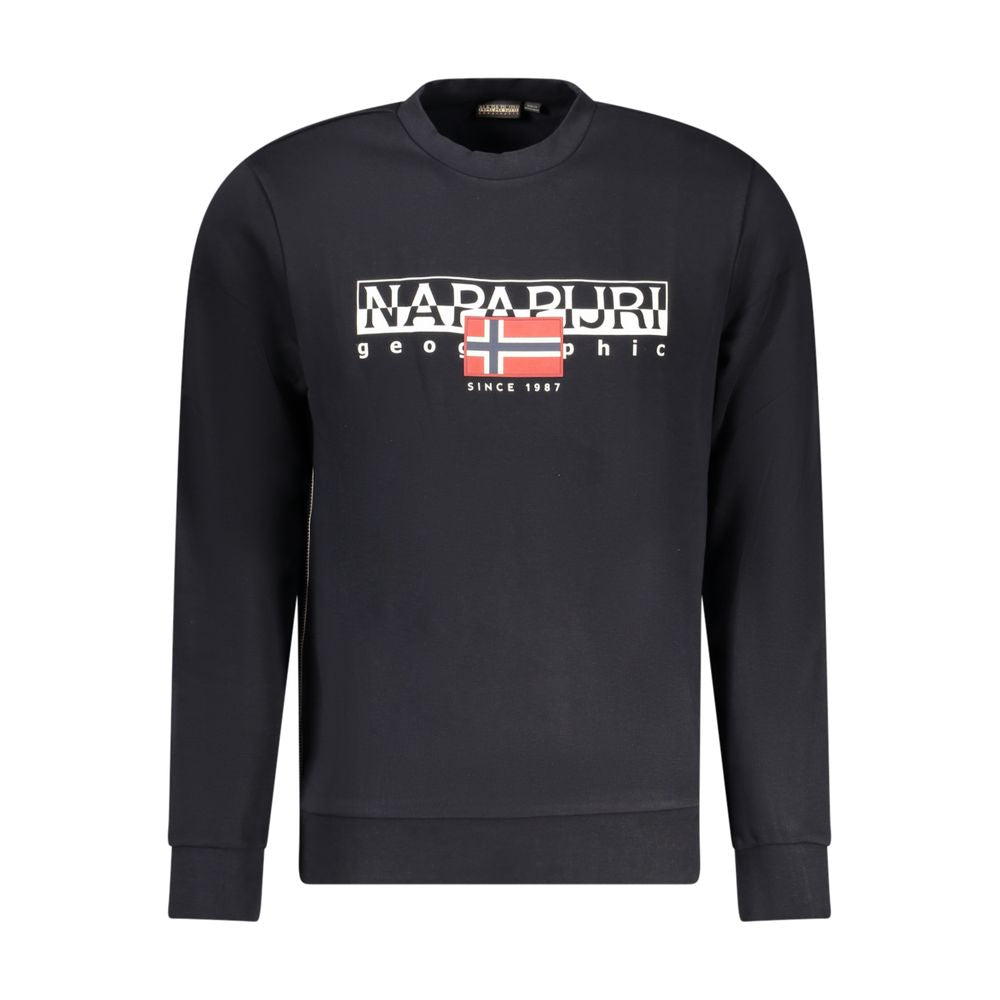 Black Cotton Men Sweater Napapijri