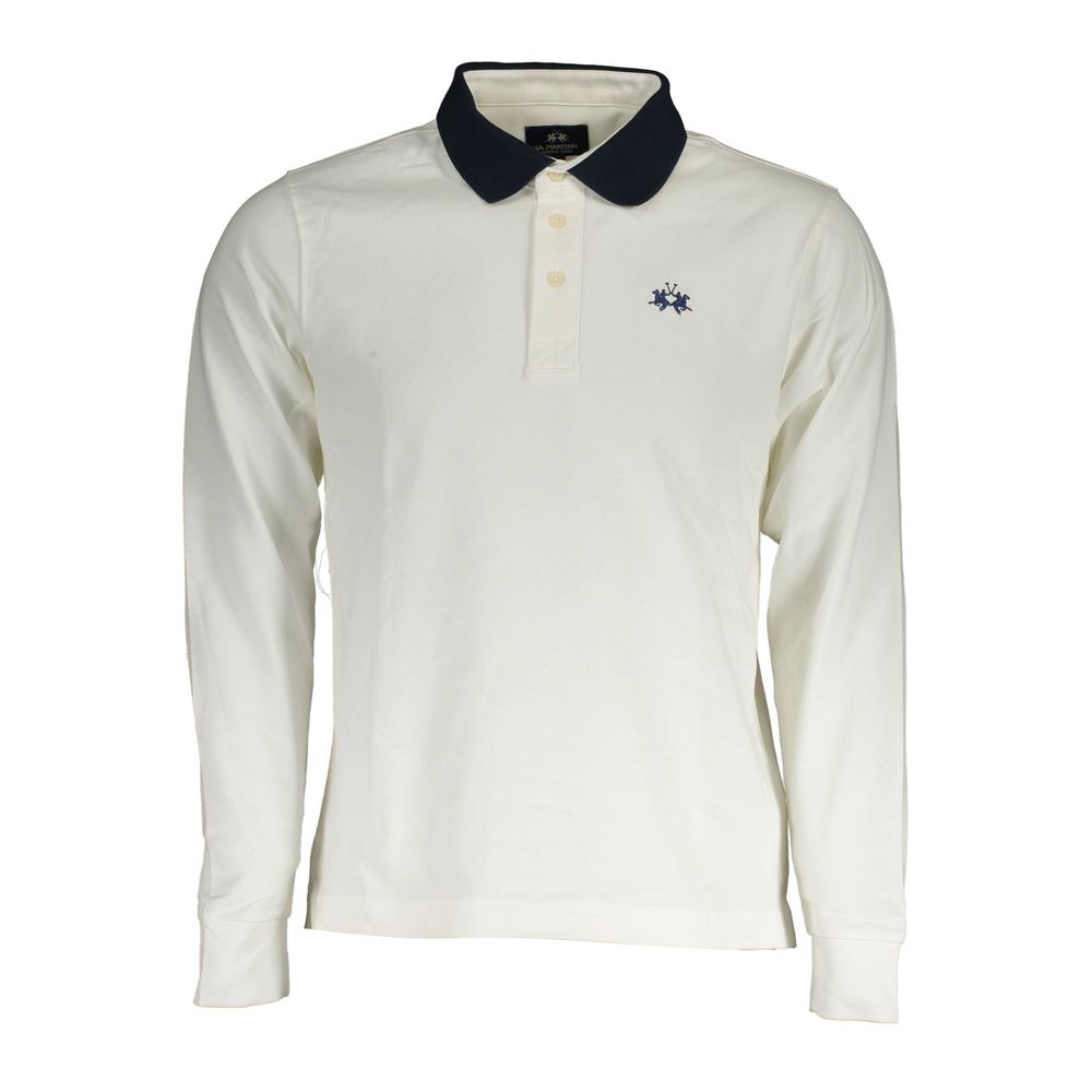 White Cotton Men Polo Shirt La Martina