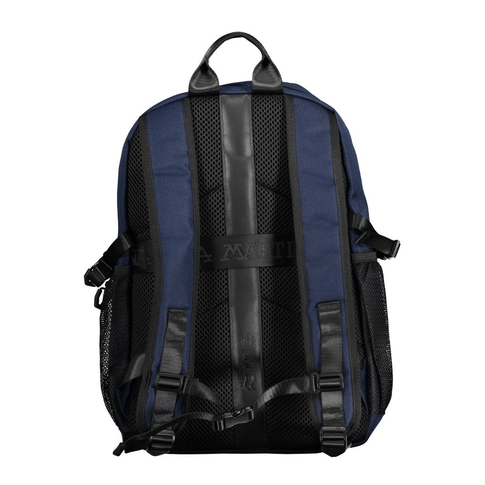 Blue Polyester Men Backpack La Martina