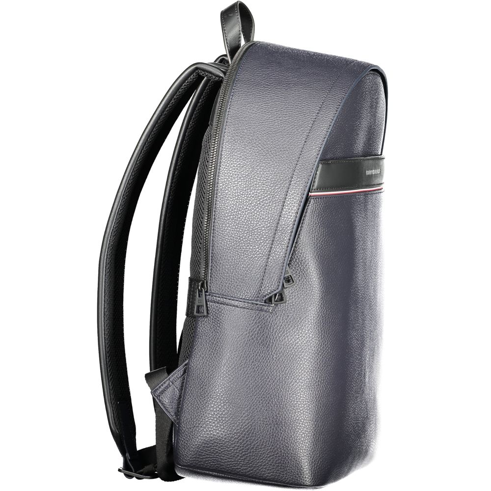 Blue Polyethylene Men Backpack Tommy Hilfiger