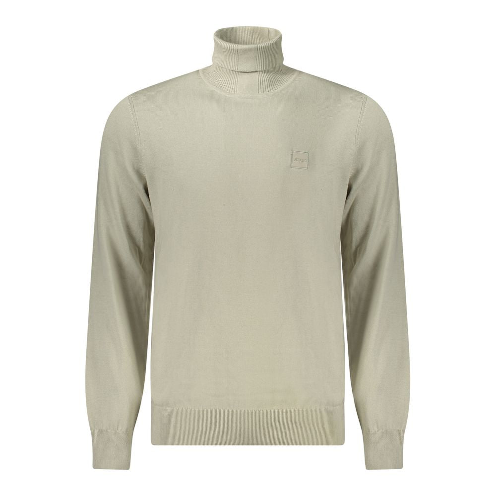Beige Cotton Men Sweater Hugo Boss