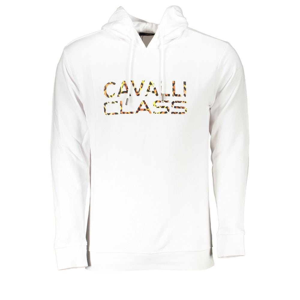 White Cotton Men Sweater Cavalli Class