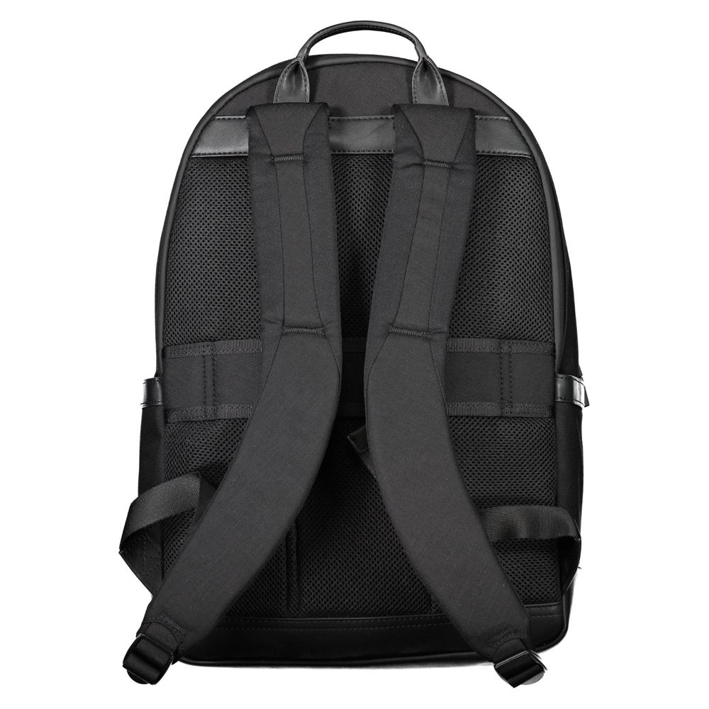 Black Nylon Men Backpack Tommy Hilfiger