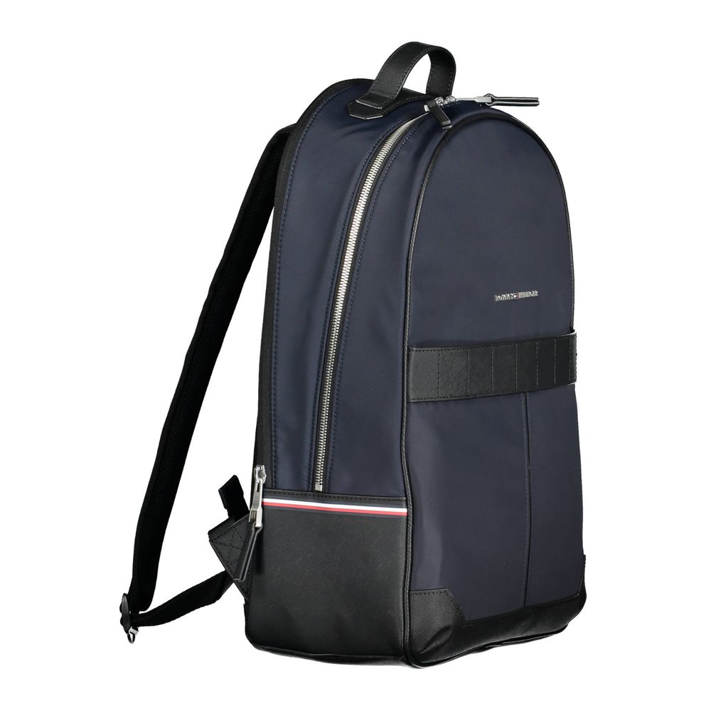 Blue Polyester Men Backpack Tommy Hilfiger