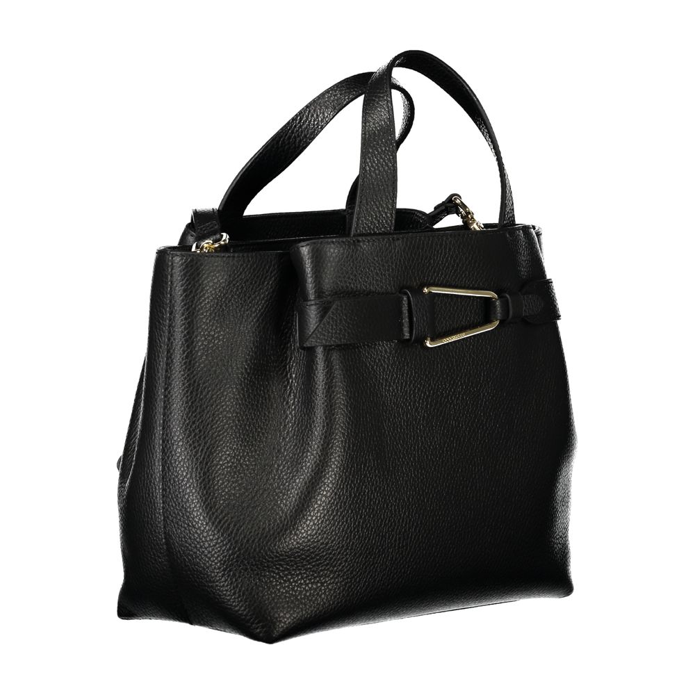 Black Leather Women Handbag Coccinelle