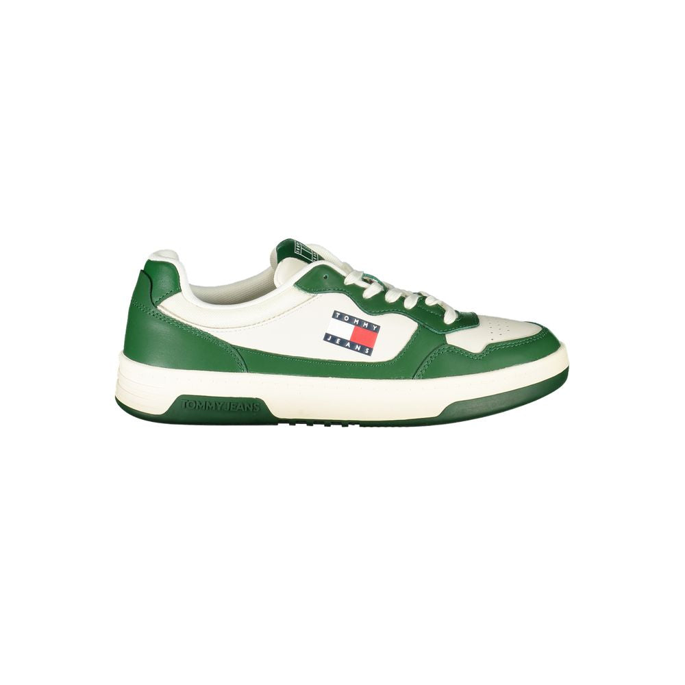 White Leather Men Sneaker Tommy Hilfiger