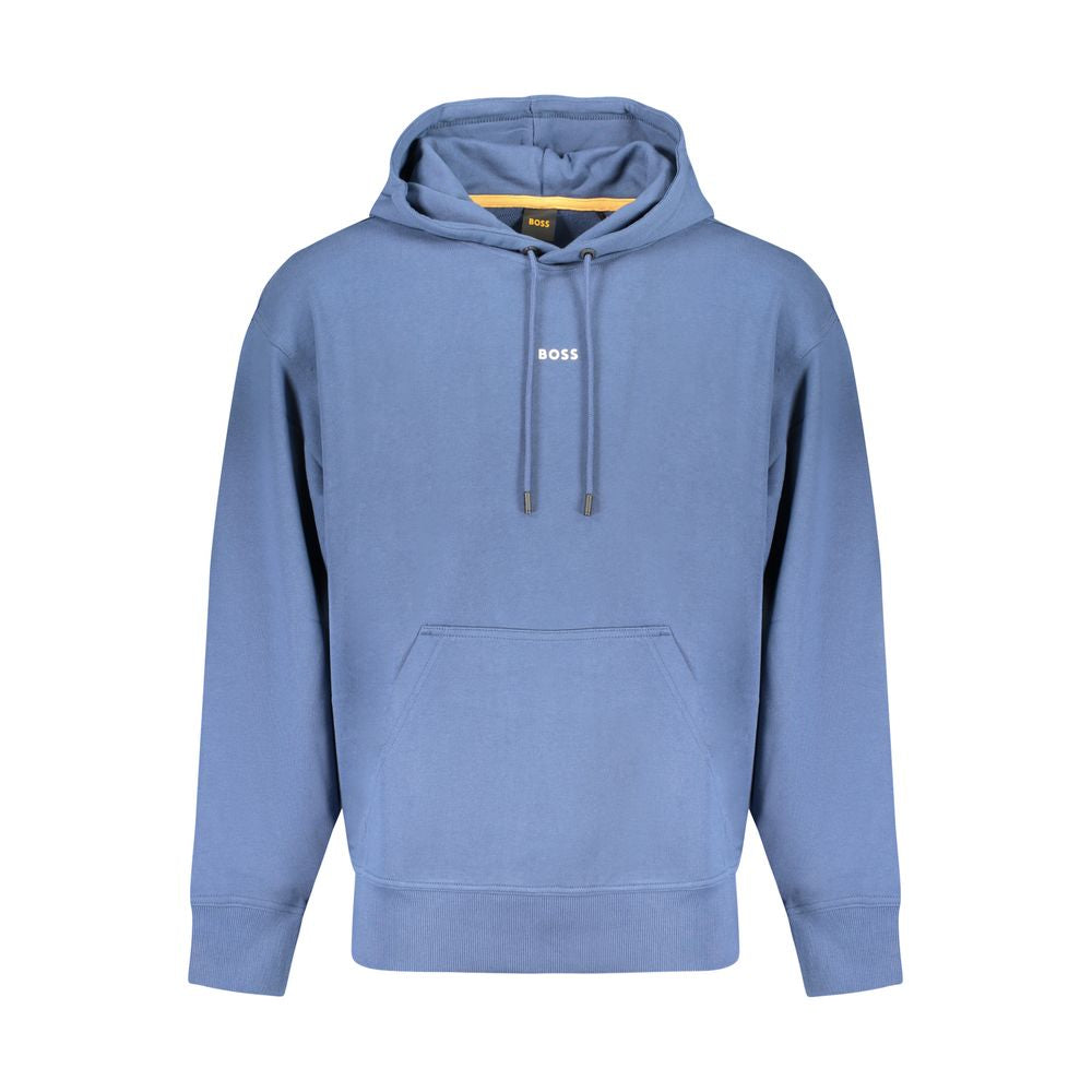 Blue Cotton Men Sweater Hugo Boss