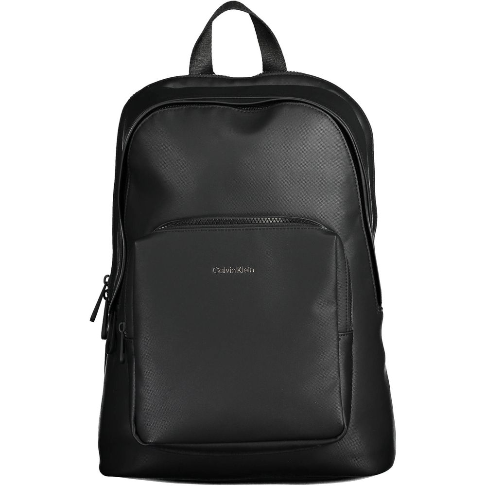 Black Polyester Men Backpack Calvin Klein