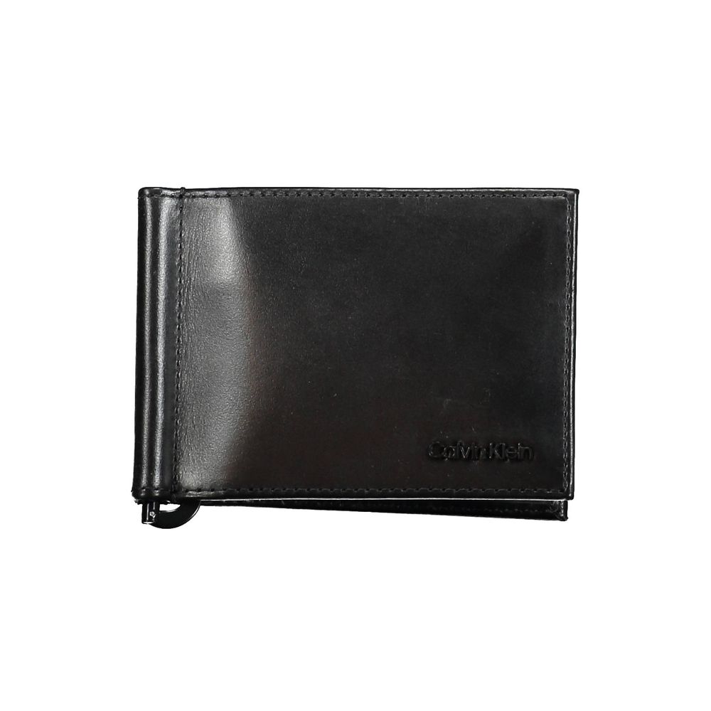 Black Leather Men Wallet Calvin Klein