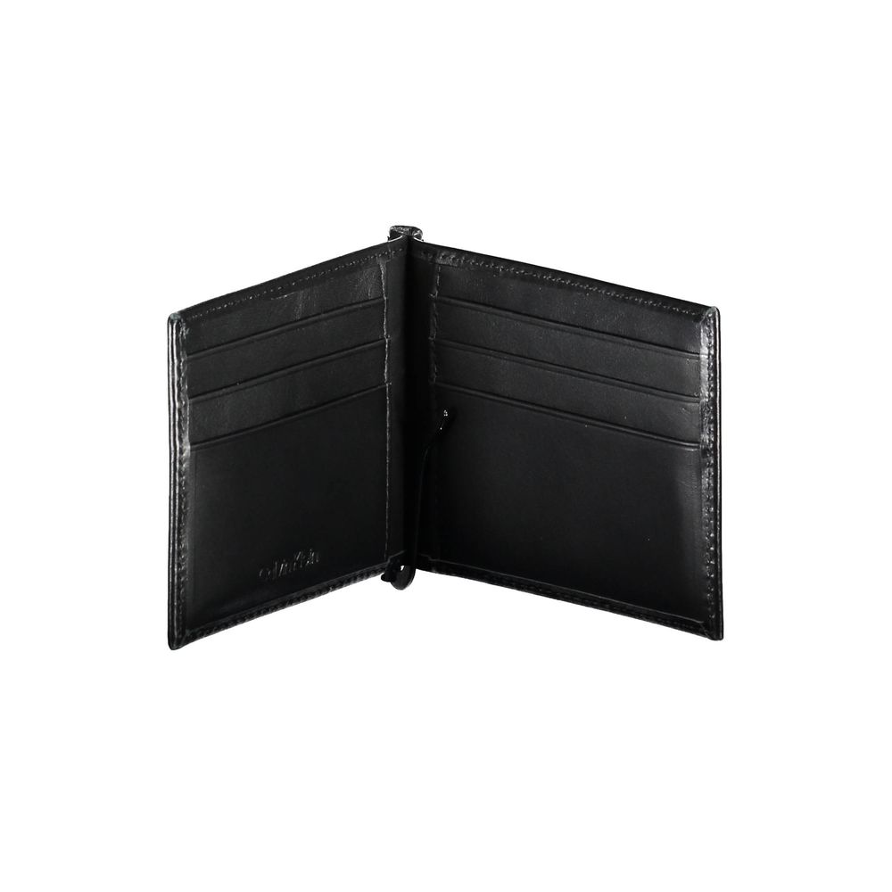 Black Leather Men Wallet Calvin Klein