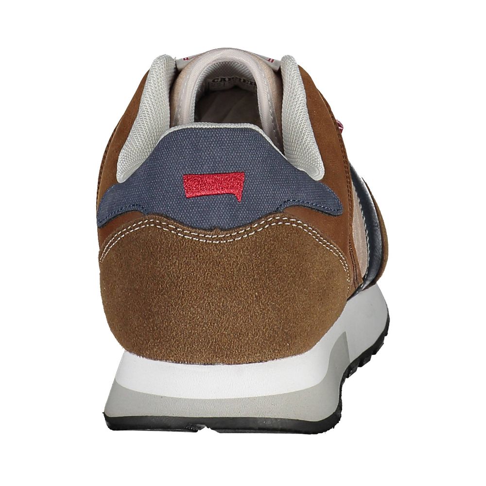 Brown Eco Leather Men Sneaker Carrera