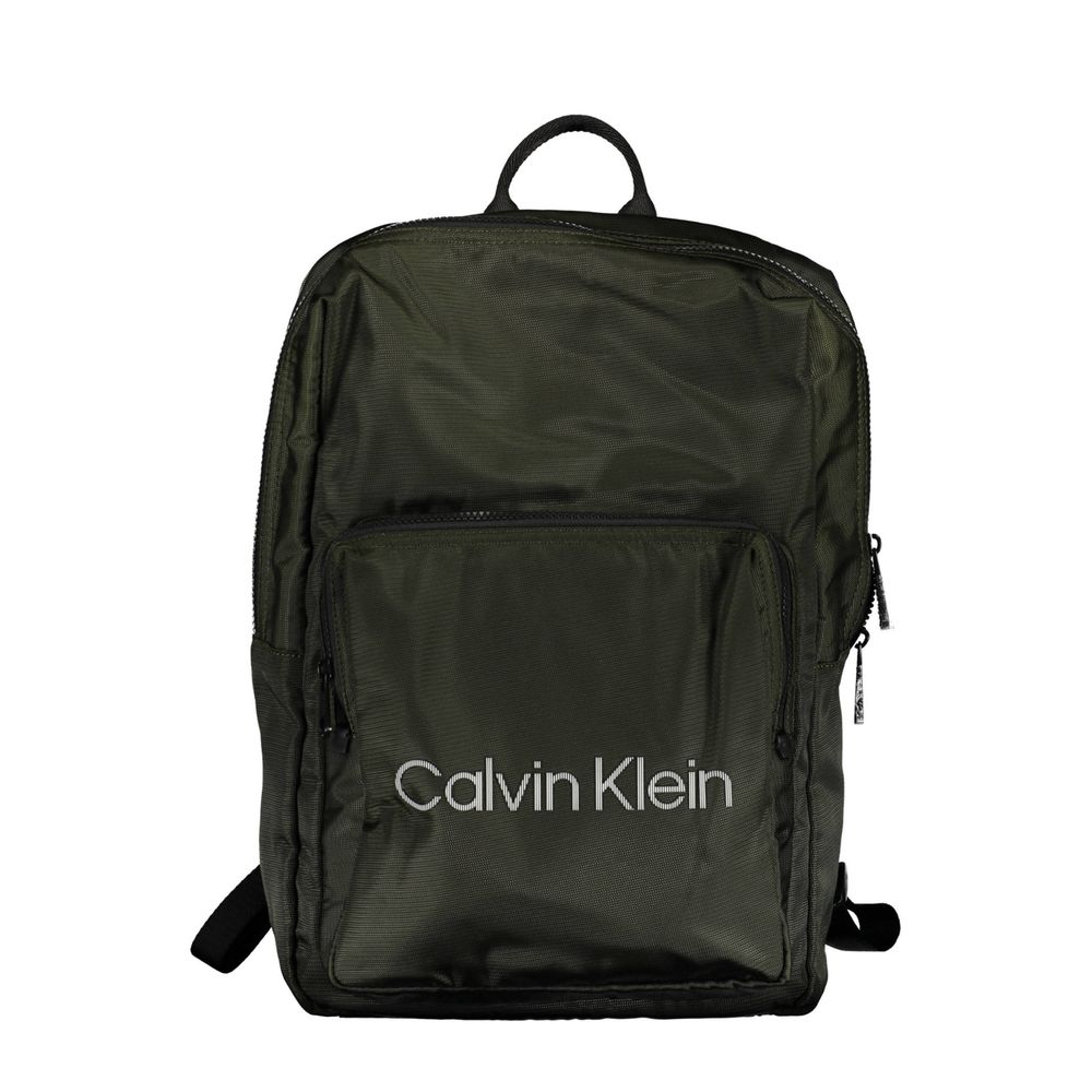 Green Polyester Men Backpack Calvin Klein