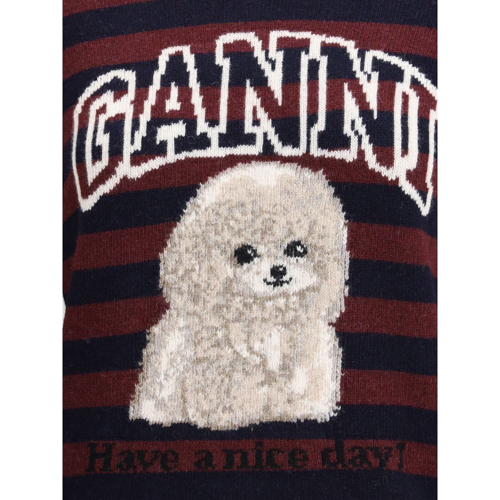Poodle striped Sweater Ganni