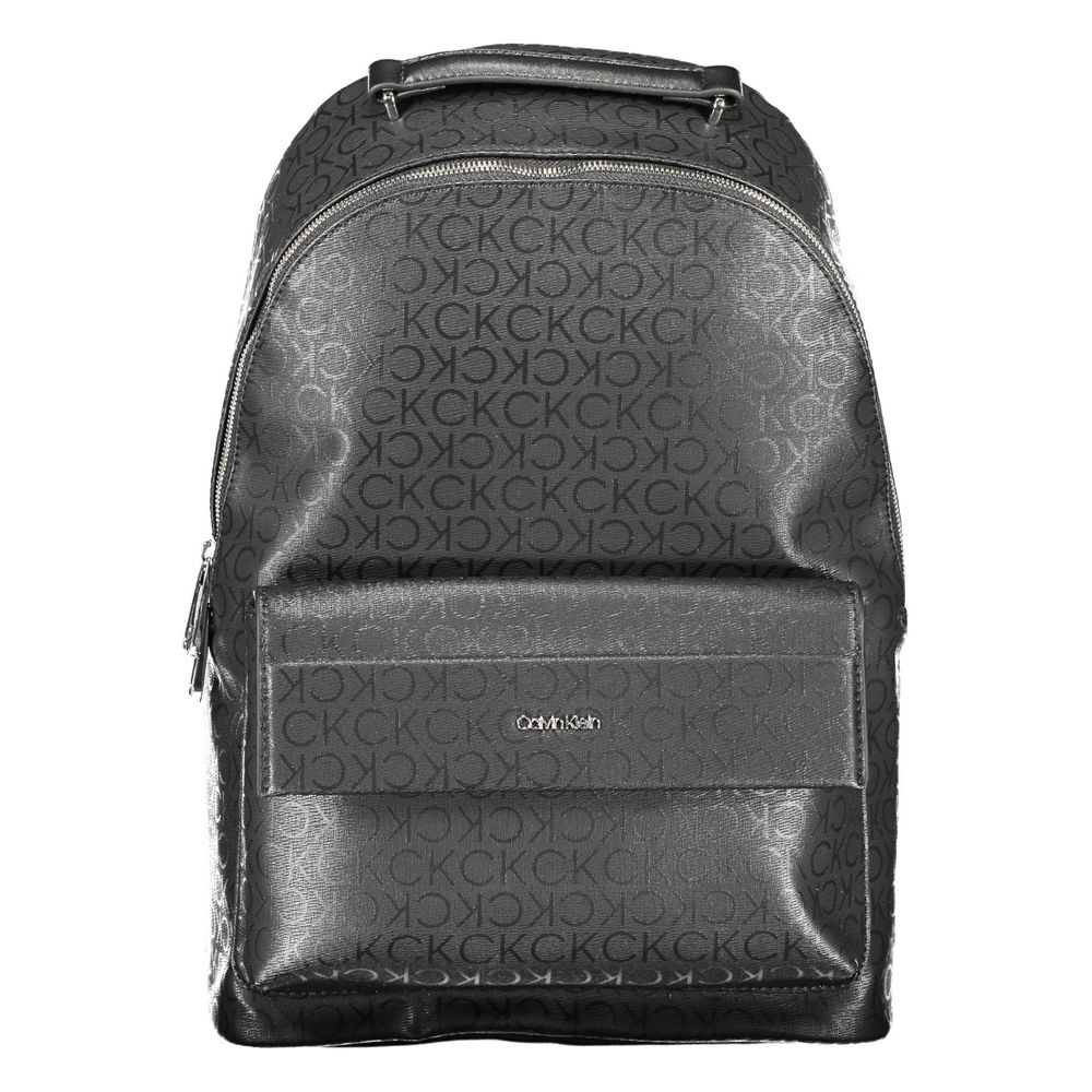 Black Polyester Men Backpack Calvin Klein