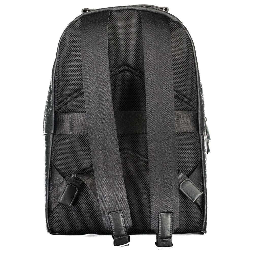Black Polyester Men Backpack Calvin Klein